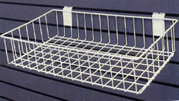 Slatwall Large Rectangular Basket